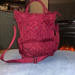 Lug Charleston Tote, Brushed Red In EUC